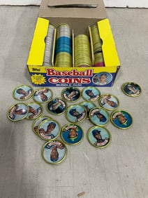 1988 Topps baseball coins in box