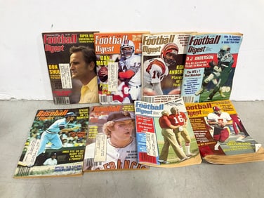 1970's/1980's Football and Baseball Digest books