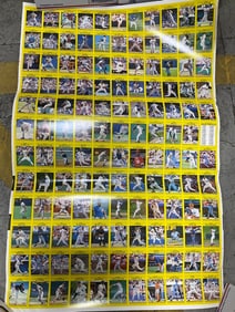 1991 uncut baseball sheet(28.5in.x43in.)