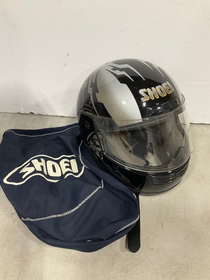 Shoei Kako Co. Ltd. helmet with bag: Shoei Kako Co. Ltd. helmet with bag