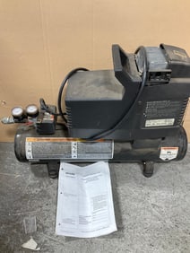 Craftsman permanently lubricated tank mounted air compressor with manual