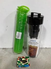 Recoil air hose, cold brew coffee maker, and lensatic compass(new)