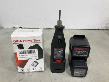 Giga Mini Portable Air Pump, Dremel MiniMite Cordless Rotary Tool (Model 750), and more