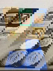 Various Christmas Ornaments and Collectors Goebel Plates