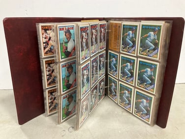 Baseball Card Album with Vintage Baseball Cards