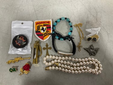 Costume jewelry, pins, and more