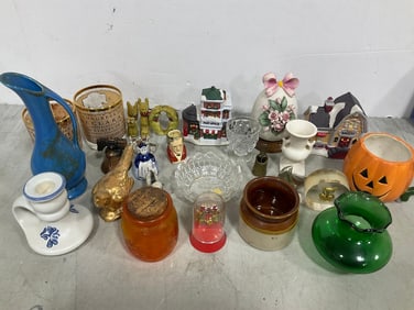 Various Ceramic Figures, Ceramic Houses, and more