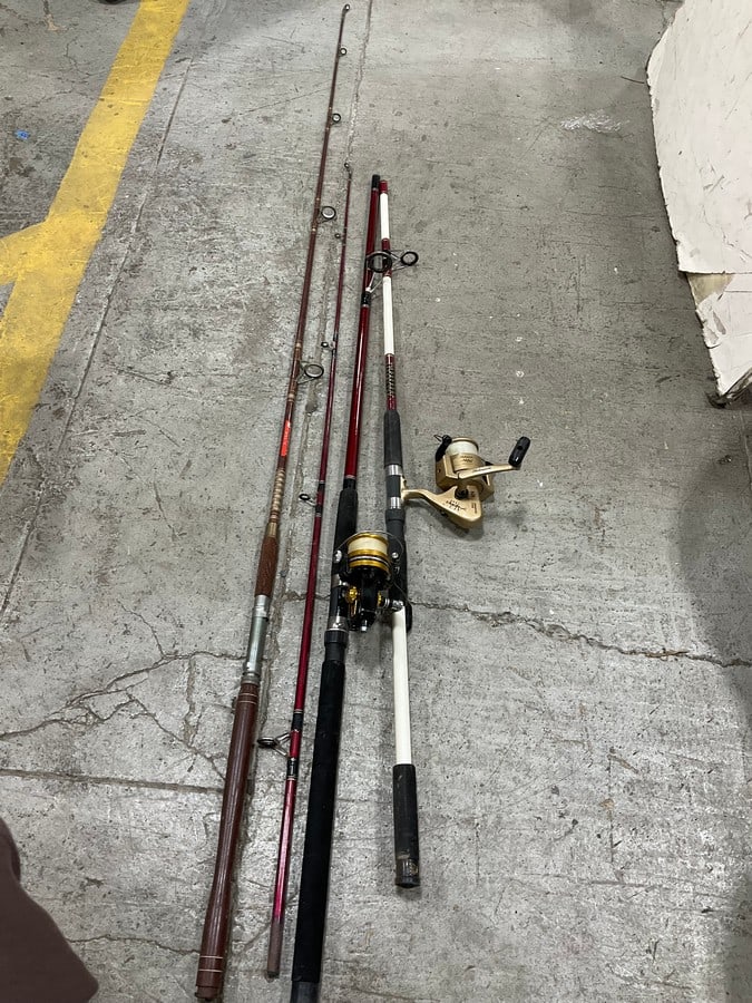 Various Fishing Poles: Various Fishing Poles