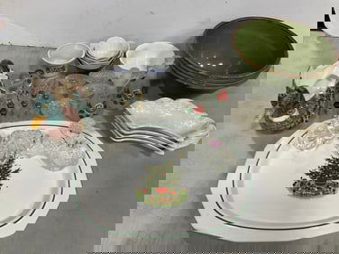 Various Ceramic Bowls, Cups, Plates, Glass Pepper/Salt Shakers, Figures, and more