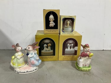 Various Ceramic Figures (Precious Moments and Avon)