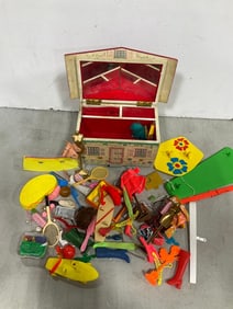 Various Barbie Accessories, Music Box Organizer (6.25in Tall), and more