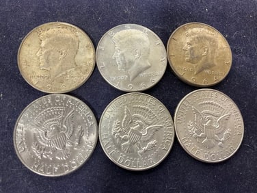 Kennedy Half Dollars (some silver)