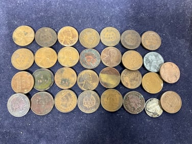 Indian Head and Wheat Pennies