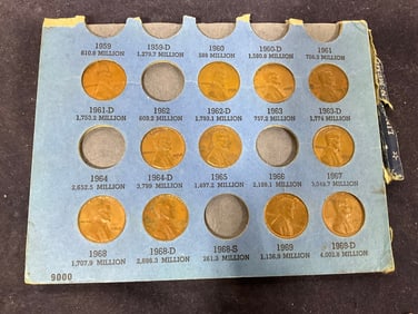 Lincoln Memorial Cent Collection *some missing*