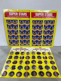 1987/1988 Super Stars Collectors Sheets (Largest - 13inx18.5in)