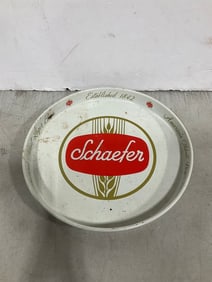 Schaefer collectible tin plate(12in.long)
