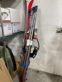 Two sets of ski poles
