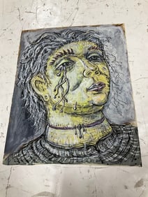 Girl Crying Abstract artwork by Peter Passuntino(18.5in.x23in.)