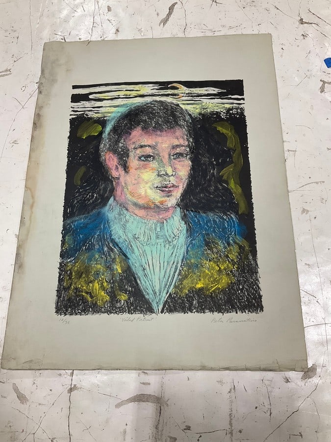 Veiled portrait signed artwork by Peter Passuntino(22in.x30in.) (1 of 1)