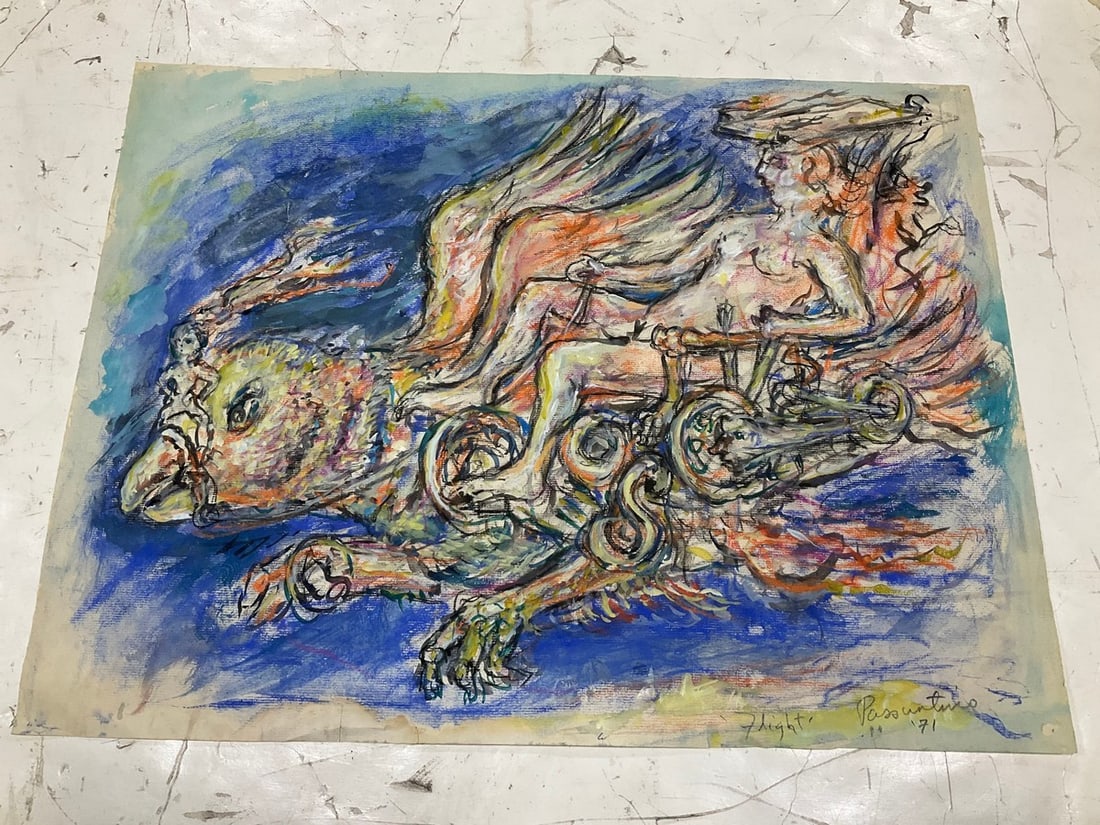 1971 Flight signed artwork by Peter Passuntino(19in.x25in.) (1 of 1)