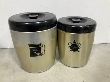 Vintage West Bend aluminum canisters