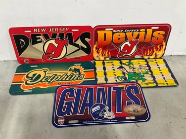 Decorative license plates(Devils, Giants, Dolphins, and more)