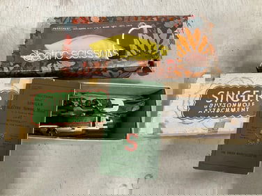 Electric scissors and Singer electric sewing machine