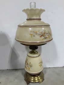 Vintage Quoziel hurricane lamp(28.5in.tall)