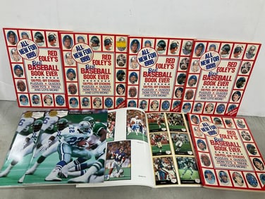 1991 Educational Football and 1988 Red Foleys Baseball Books
