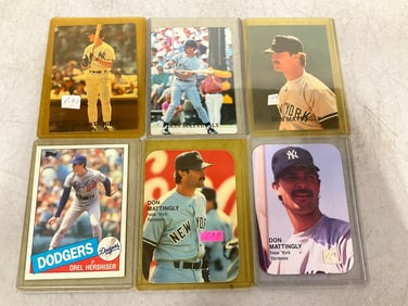 Various Collectible Baseball Cards (Don Mattingly and Orel Hershiser)