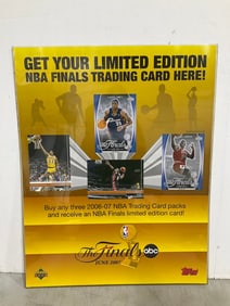Laminated NBA Trading Card Advertisment (22.25inx28.25in)