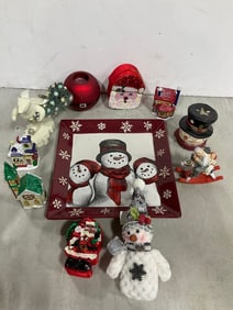 Various Christmas Decor, Christmas Plate, and more