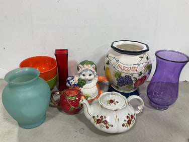 Decorative teapots, vases, and more