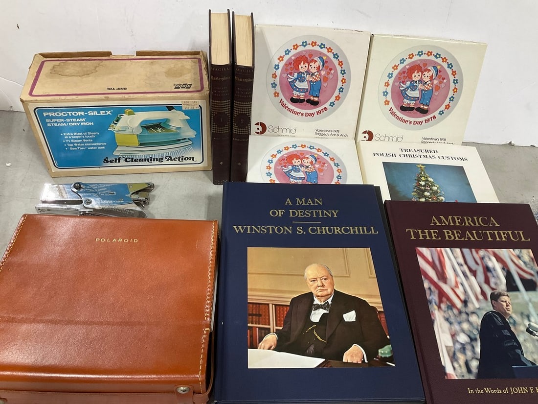 1978 Schmid Decorative Plates, Hard Cover Books, Super Steam/Dry Iron, and more: 1978 Schmid Decorative Plates, Hard Cover Books, Super Steam/Dry Iron, and more
