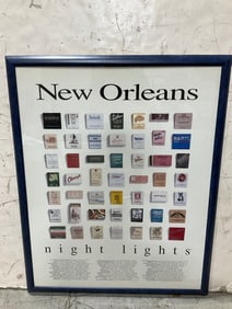 Framed New Orleans Matchbooks Art Print