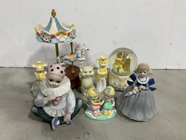 Floral Ceramic Tea Set, Art Deco Bowl, and more (Tallest - 7in)