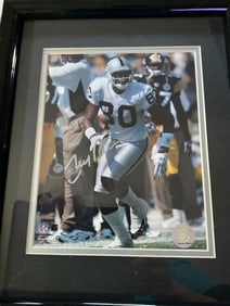 Framed Jerry Rice # 80 Oakland Raiders signed & matted 13 x 16 Licensed Official NFL Product