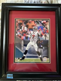 Framed Michael Vick # 7 Atlanta Falcon signed and matted 14 x 17 Licensed Official NFL Product