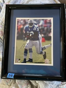 Framed Edgerrin James # 32 signed & matted 13 x 16 Licensed Official NFL Product