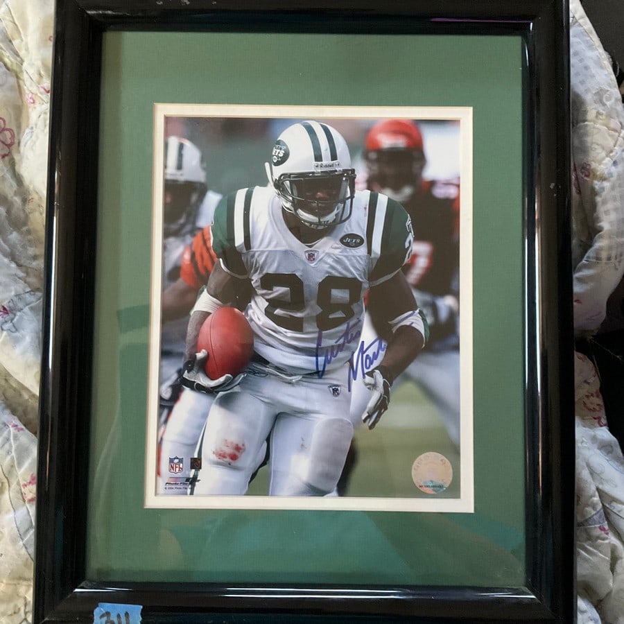 Framed Curtis Martin # 28 New York Jets signed & matted 13 x 16 Licensed Official NFL Product (1 of 1)