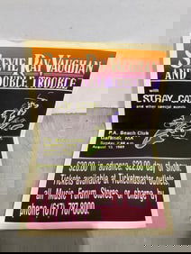 Stevie Ray Vaughan and Double Trouble vintage show advertising sign(12in.x18in.)