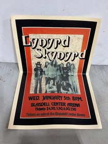 Lynyrd Skynyrd vintage show advertising sign(12in.x18in.)