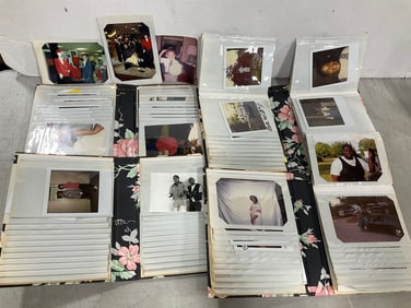 Vintage scrapbooks with photographs inside