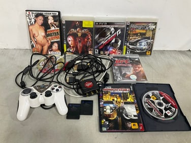 Playstation 2/Playstation 3 games, Dream Gear controller, and more