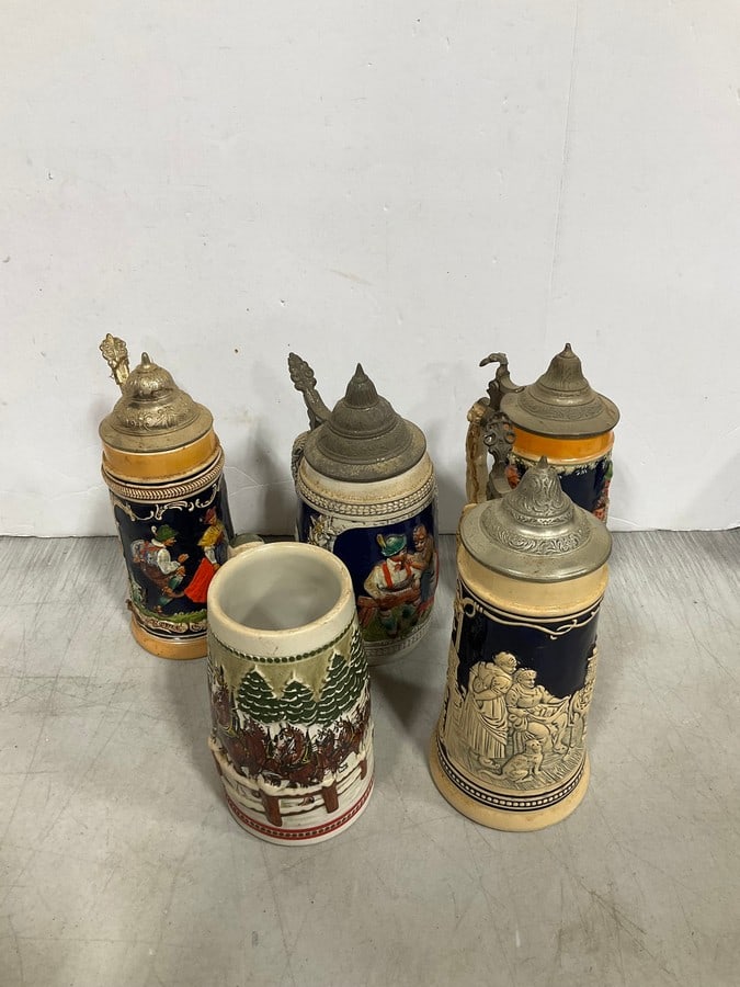 Handmade beer steins(tallet 9.5in.): Handmade beer steins(tallet 9.5in.)