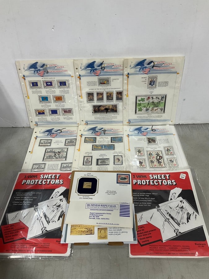1970's U.S. commemorative stamps,page protectors, and more: 1970's U.S. commemorative stamps,page protectors, and more