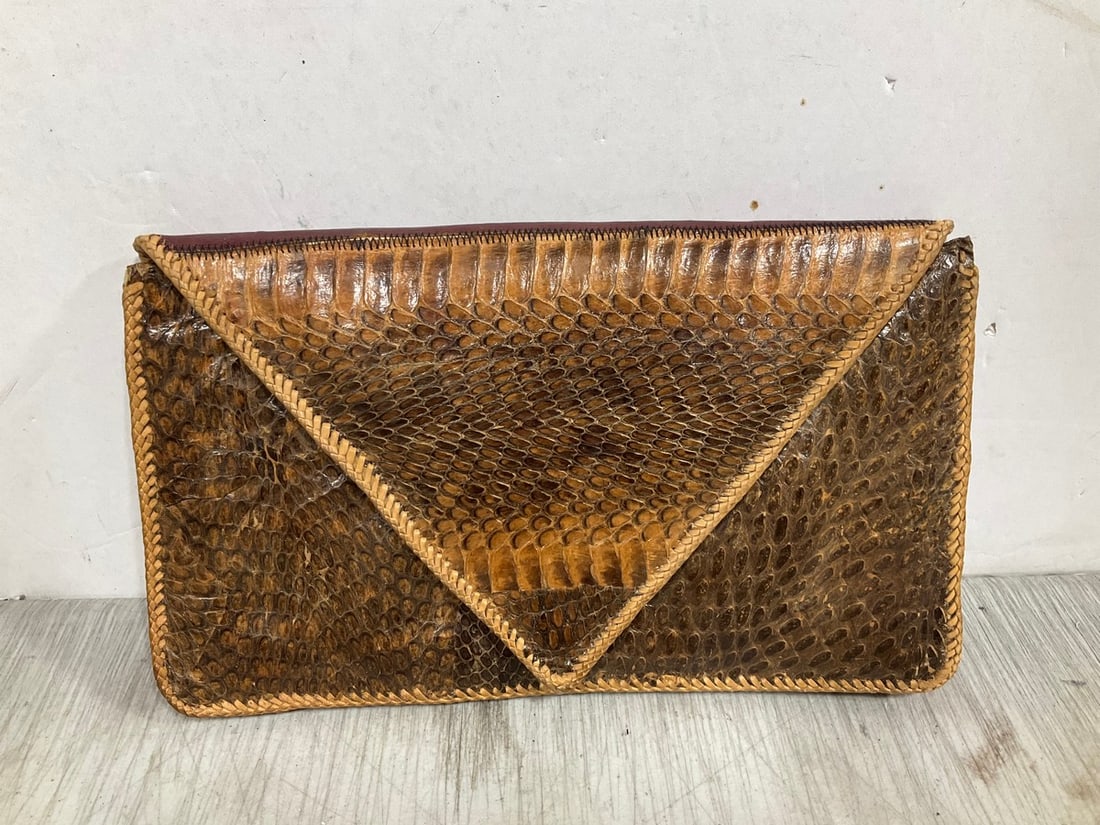Snakeskin clutch: Snakeskin clutch