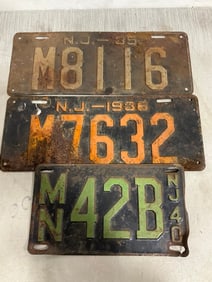 Vintage license plates