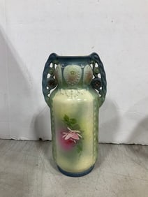 Hand painted austrian vase(9in.tall)
