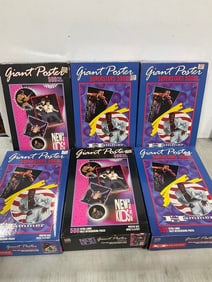 Vintage giant poster size Superstars 500 puzzles(26in.x40in.-New Kids on the Block, MC Hammer)